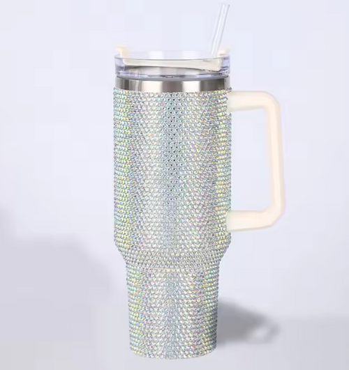 STANLEY Shiny Diamonds Quencher H2.0 Tumbler with Handle and Straw | Flowstate 3-Position Lid | Cup Holder Compatible for Travel | Insulated Stainless Steel Cup | BPA-Free